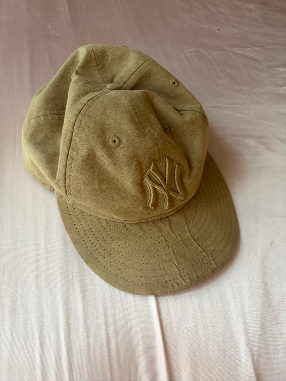 Suede Baseball Cap - Tan